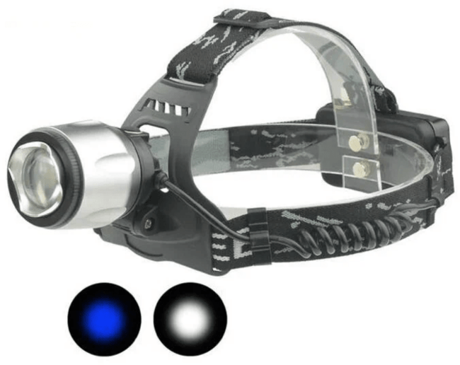 Фонарь налобный YYC-T8099-2 линза, зум, белое/синее свечение зарадка:авто/220в Фонарь налобный YYC-T8099-2 линза, зум, белое/синее свечение зарадка:авто/220в