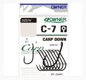 Крючок OWNER 53267-10 C-7 Carp Down колечко черн.хром кованый 10шт/уп Крючок OWNER 53267-10 C-7 Carp Down колечко черн.хром кованый 10шт/уп