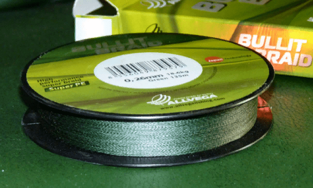 Плетёный шнур ALLVEGA Bullit Braid 135м 0.18мм 12.2кг темно-зеленый Плетёный шнур ALLVEGA Bullit Braid 135м 0.18мм 12.2кг темно-зеленый