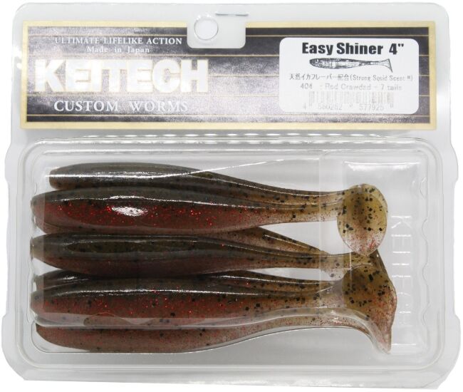 Виброхвост KEITECH Easy Shiner 4" #404 Red Crawdad 10см 5.3гр 7шт/уп Виброхвост KEITECH Easy Shiner 4" #404 Red Crawdad 10см 5.3гр 7шт/уп