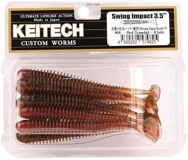 Виброхвост KEITECH Swing Impact 3.5" #404 Red Crawdad 8.8см 3.3гр 8шт/уп Виброхвост KEITECH Swing Impact 3.5" #404 Red Crawdad 8.8см 3.3гр 8шт/уп