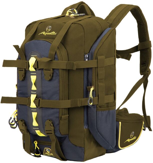 Рюкзак AQUATIC Р-30ХС для рыбалки и охоты хаки/синий 30л