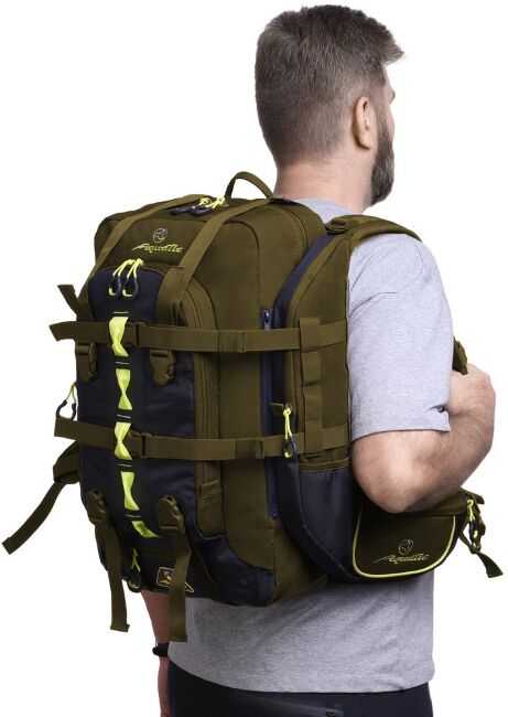 Рюкзак AQUATIC Р-30ХС для рыбалки и охоты хаки/синий 30л