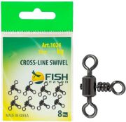 Вертлюжок цилиндрический на три направления FISH SEASON №6 27кг 8шт/уп 1024-06F Вертлюжок цилиндрический на три направления FISH SEASON №6 27кг 8шт/уп 1024-06F