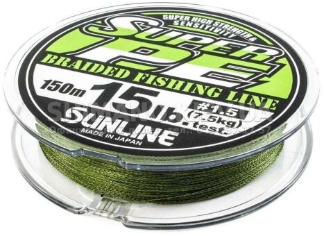 Плетёный шнур SUNLINE Super PE 150м #3.0/0.285мм 13.5кг белый Плетёный шнур SUNLINE Super PE 150м #3.0/0.285мм 13.5кг белый