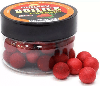 Бойлы DUNAEV Вареные 14мм Клубника Бойлы DUNAEV Вареные 14мм Клубника