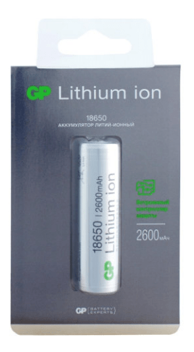 Аккумулятор 18650 GP 3,7v  2600мAч 1865026FPE, 1 шт.
