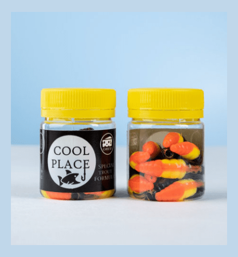 Силиконовая приманка COOL PLACE Maggot 1.6" Сыр #black/yellow/orange 10шт/уп