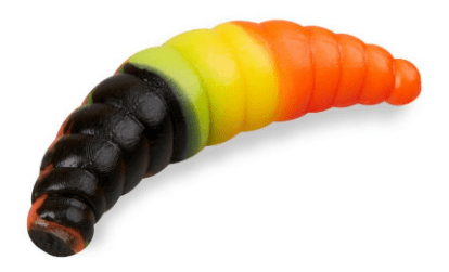 Силиконовая приманка COOL PLACE Maggot 1.6" Сыр #black/yellow/orange 10шт/уп