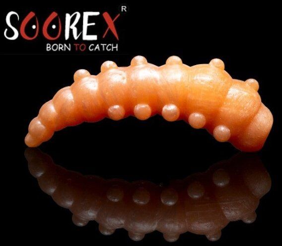 Силиконовая приманка SOOREX PRO Major 36мм 1.1гр Сыр #405 Персик/Peach 6шт/уп