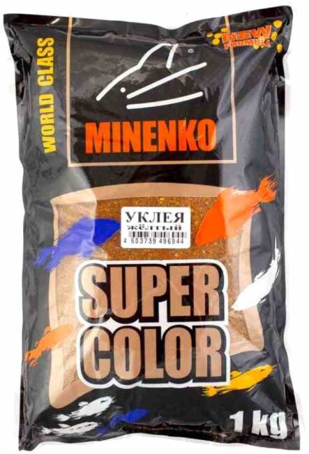 Прикормка MINENKO Super Color Уклея жёлтый 1кг Прикормка MINENKO Super Color Уклея жёлтый 1кг