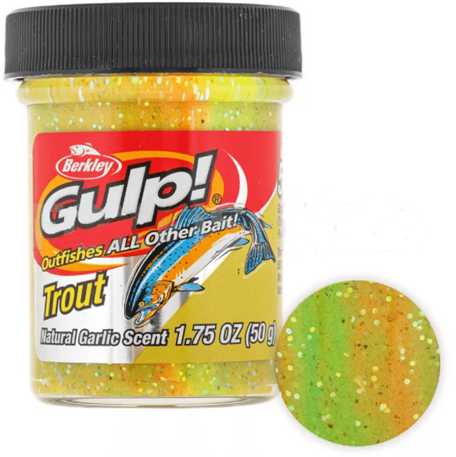 Паста форелевая Berkley Powerbait Gulp! Natural Garlic Scent (50г) Rainbow Candy 1203182