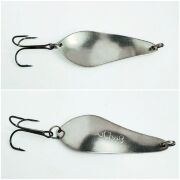 Блесна колеблющаяся РУССКАЯ ПРИМАНКА Атом 7см 15гр #серебро матовое