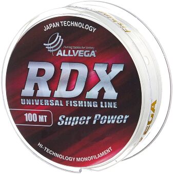 Леска монофил ALLVEGA RDX Universal 100м 0,25мм 7,55кг прозрачная Леска монофил ALLVEGA RDX Universal 100м 0,25мм 7,55кг прозрачная