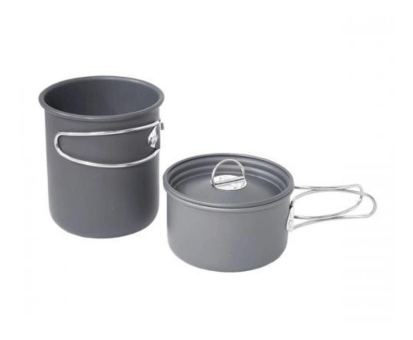Набор котелков, 0,4л, 0,85л, анод. алюм., ручки склад., в чехле (100872) Набор котелков, 0,4л, 0,85л, анод. алюм., ручки склад., в чехле (100872)