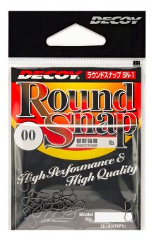 Застежка DECOY Round Snap SN-1 №00 18lb/8.16кг черный 13шт/уп (810408) Застежка DECOY Round Snap SN-1 №00 18lb/8.16кг черный 13шт/уп (810408)