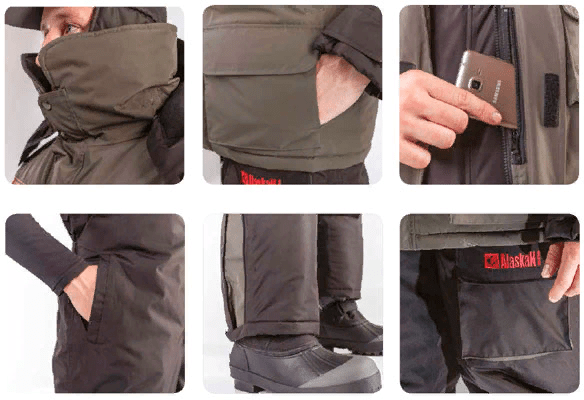 Костюм зимний ALASKAN Russian Mission хаки/черный XS
