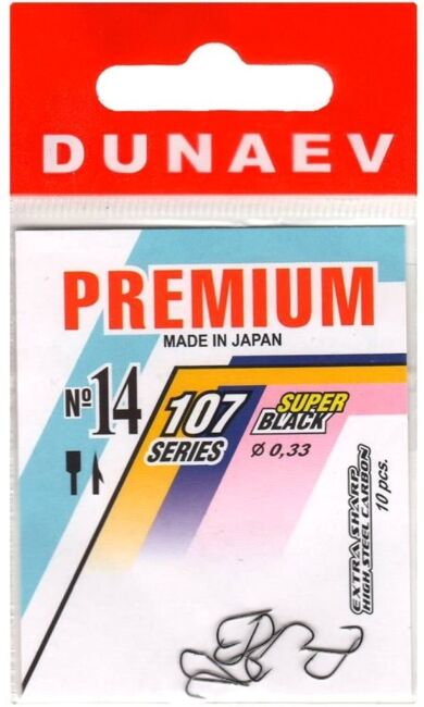 Крючок DUNAEV Premium 107 #14 Ø0.33мм 10шт/уп