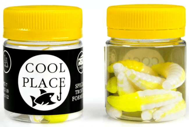 Силиконовая приманка COOL PLACE Maggot 1.6" Сыр #white/yellow 10шт/уп