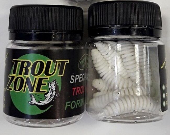 Силиконовая приманка TROUT ZONE Ribber Pupa 1.8" белый креветка 10шт/уп Силиконовая приманка TROUT ZONE Ribber Pupa 1.8" белый креветка 10шт/уп