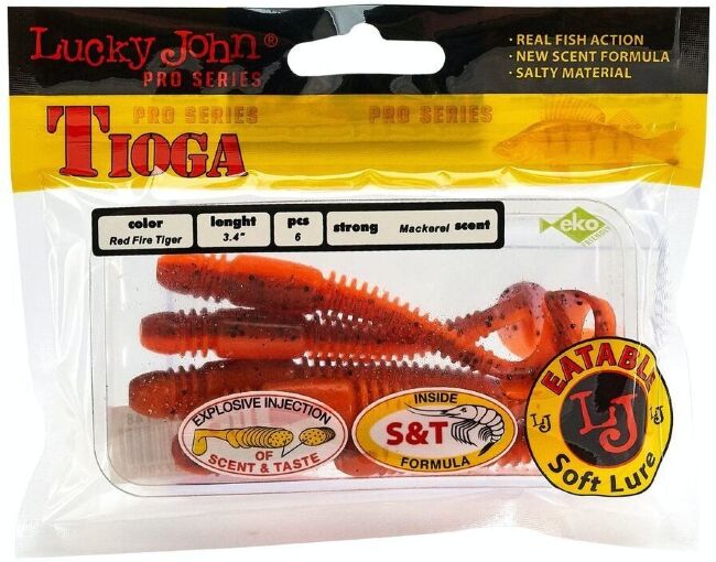 Виброхвост LUCKY JOHN Pro Series Tioga 3.4" 86мм #T48 6шт/уп 140127-T48