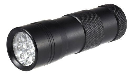 Фонарь ручной 2 в 1, ультрафиолет, металл