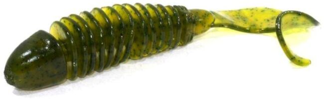 Твистер ALLVEGA Bony Grub 8см 5.2гр 6шт/уп #016 green pumpkin