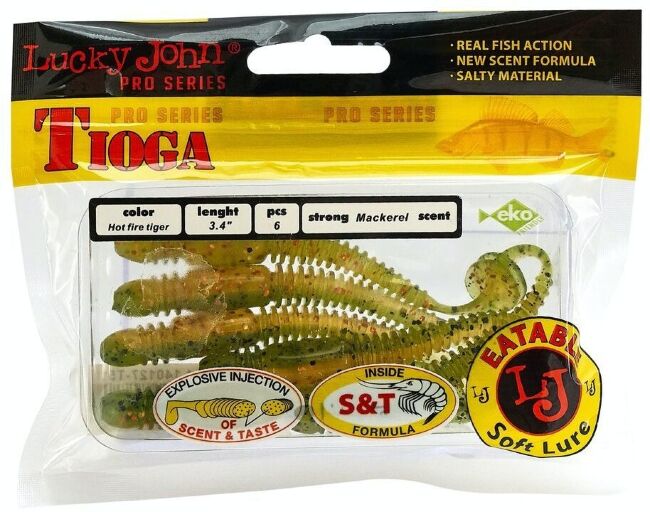 Виброхвост LUCKY JOHN Pro Series Tioga 3.4" 86мм #T51 6шт/уп 140127-T51 Виброхвост LUCKY JOHN Pro Series Tioga 3.4" 86мм #T51 6шт/уп 140127-T51