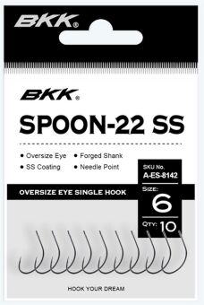Крючок BKK Spoon-22 SS #6 черный 10шт/уп Крючок BKK Spoon-22 SS #6 черный 10шт/уп