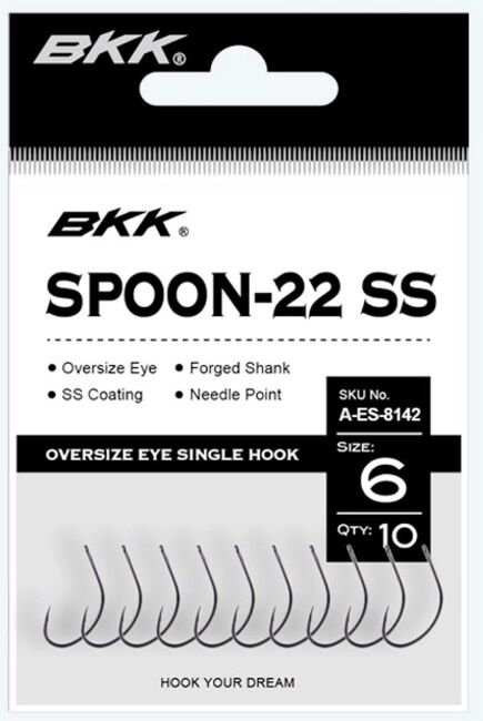Крючок BKK Spoon-22 SS #6 черный 10шт/уп Крючок BKK Spoon-22 SS #6 черный 10шт/уп