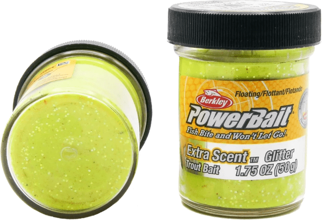 Паста форелевая Berkley Powerbait Extra Scent Glitter Trout Bait (50г) Sunshine Yellow 1004954