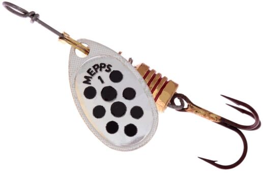 Блесна вращающаяся MEPPS Aglia Decore AG/NR (серебро/черн) №1 3,5г Блесна вращающаяся MEPPS Aglia Decore AG/NR (серебро/черн) №1 3,5г