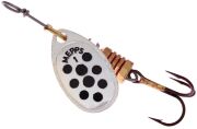 Блесна вращающаяся MEPPS Aglia Decore AG/NR (серебро/черн) №1 3,5г