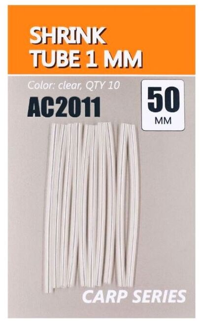 Трубка термоусадочная ORANGE,цв. cl, Ø1мм. 50мм. 10 шт/уп