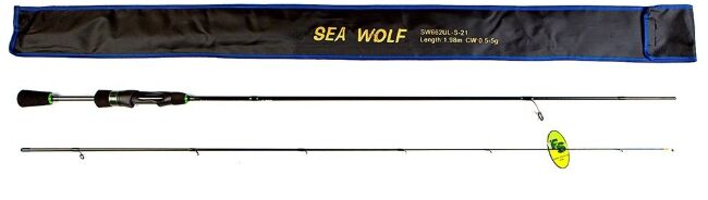Удилище спиннинговое FISH SEASON Sea Wolf 2 секции, полая верш, длина 1.98 м, тест 0.5-5 г SW662UL-S-21 Удилище спиннинговое FISH SEASON Sea Wolf 2 секции, полая верш, длина 1.98 м, тест 0.5-5 г SW662UL-S-21