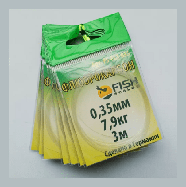 Поводковый материал FISH SEASON Флюорокарбон 0.35мм 7.9кг 3м/уп FS-FL3-035