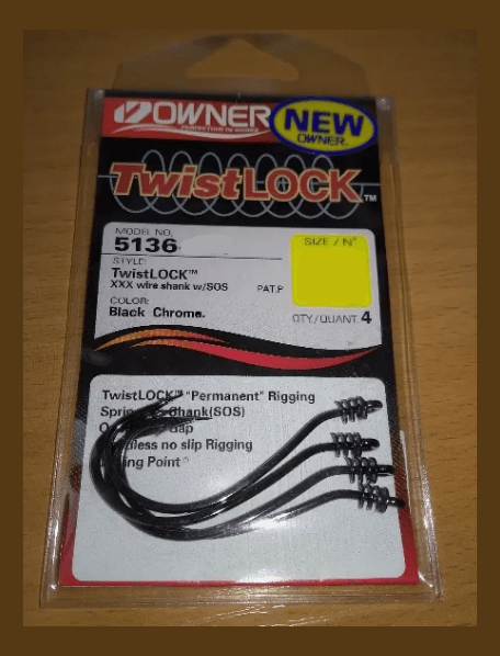 Крючок офсетный OWNER 5136-1/0 Twistlock SOS черный кован 4шт/уп