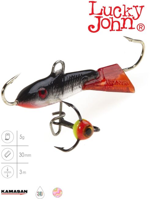 Балансир Lucky John CLASSIC 3 с тр. 30мм/12HRT блистер Балансир Lucky John CLASSIC 3 с тр. 30мм/12HRT блистер