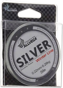 Леска монофил ALLVEGA Silver 50м 0,18мм 4,04кг серебристая Леска монофил ALLVEGA Silver 50м 0,18мм 4,04кг серебристая