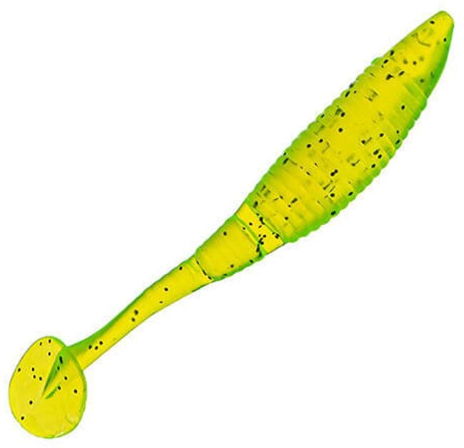 Приманка DS-WIBRA 75мм 6шт/уп, цвет (310) желтый, блестки черные