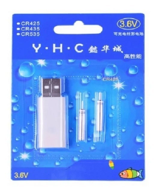 Зарядное устройство + 2 аккумулятора для электронного поплавка с подсветкой