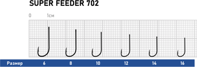 Крючок DUNAEV  Super Feeder 702 #12 10шт/уп