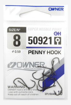 Крючок OWNER 50921-08 Penny Hook колечко черн.хром кован 10шт/уп Крючок OWNER 50921-08 Penny Hook колечко черн.хром кован 10шт/уп