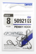 Крючок OWNER 50921-08 Penny Hook колечко черн.хром кован 10шт/уп