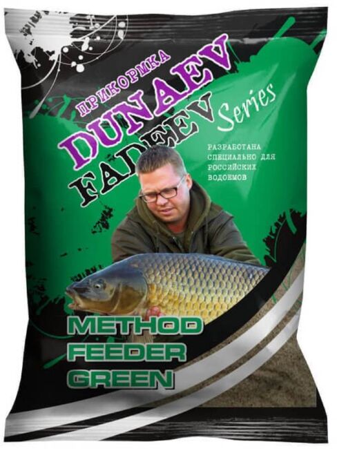 Прикормка DUNAEV-FADEEV 1кг Feeder Method Green Прикормка DUNAEV-FADEEV 1кг Feeder Method Green