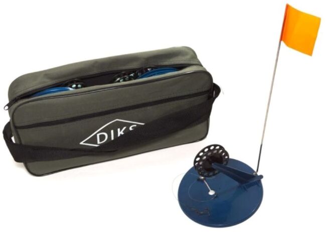 Набор жерлиц ДИКС  оснащеные в большой сумке (10шт)