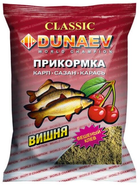 Прикормка DUNAEV Классика 0.9кг Карп Вишня