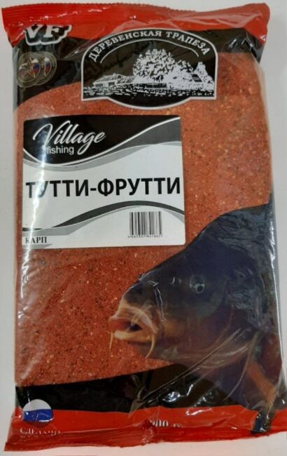 Прикормка VILLAGE FISHING Карп тутти-фрутти 0,9кг