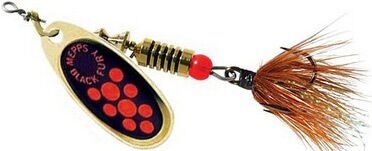 Блесна вращающаяся MEPPS Comet Black Fury Mouche OR/RG (золото/красн) №4 8г