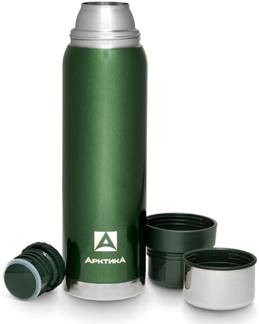 Термос Арктика 106-1200 с покрытием "молотковая эмаль" 1,2л зелёный